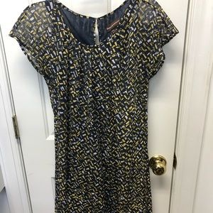 Dana Buchman Dress - Blue and Yellow